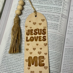 Bible bookmarks, inspirational bookmarks, Jesus loves me bookmark, faith bookmark, Bible verse bookmark, book lover gift, Christian bookmark