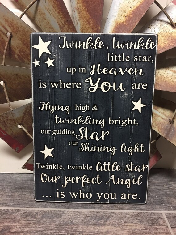 Infant Loss Memorial Gift Twinkle Twinkle Little Star up in | Etsy