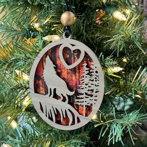 Father’s Day gift, gift for dad, wolf ornament, guy gifts, dad gifts, gifts for husband, dad birthday gift, husband valentine, story card