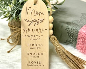 Bible bookmarks, personalized Mother’s Day bookmark, gift for mom, for her, for women, inspirational, faith, Christian, mom birthday gifts