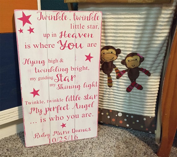 Twinkle Twinkle Little Star Infant Loss Memorial Gift Etsy