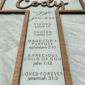 Personalized cross, first communion, confirmation, kids Christian gift, cross with name, baptism gift boy girl, baptism present, cross decor