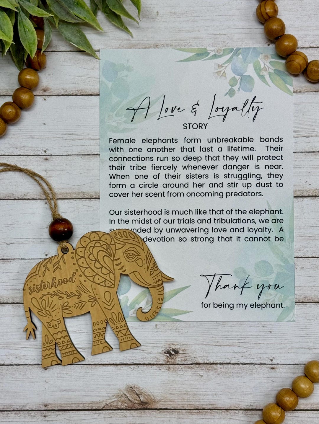 Elephant Sisterhood Gift, Friends, Family, Besties, Aunt, Mom, Daughter ...