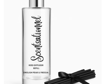 Wood Sage & Sea Salt Reed Diffuser Refill 6 oz – Luxury Home Fragrance – Jo Malone Inspired