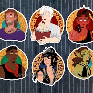 Baldur&#39;s Gate 3 Vinyl Stickers