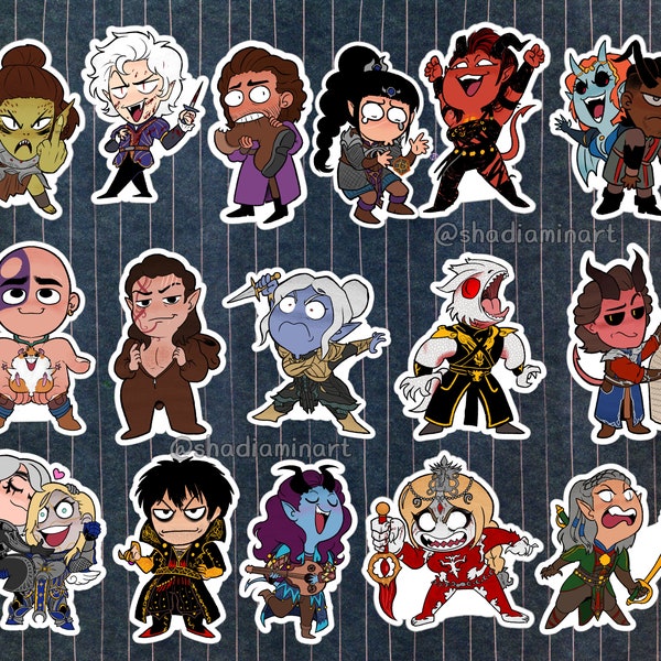 Baldur's Gate 3 (Silly Version) Vinyl Stickers