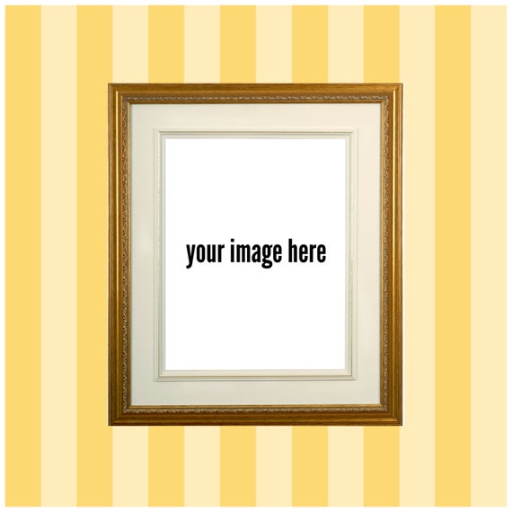 Gold Vertical Frame 7x9 14x18 Mockup Frame Yellow Striped Gold Vertical Frame 7x9 14x18 Mockup Frame Yellow Striped