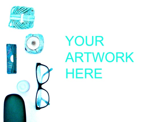 Blue Turquoise Photography Stock Photography Mockup Gold Desktop Digital