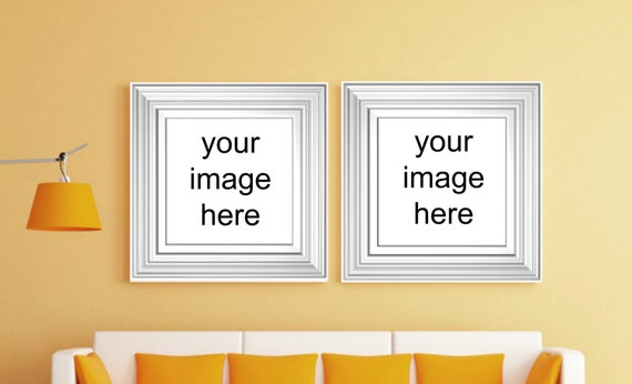 Download Classic Wide Frame Set Of 2 Square Frames Yellow Magazine Mockup Psd File Free Download All Free Mockups PSD Mockup Templates
