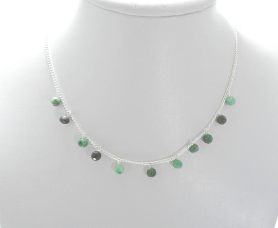 Floating emerald deals necklace
