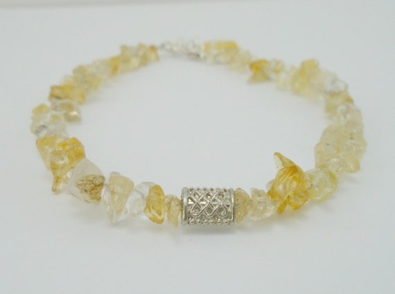 Raw Citrine Bracelet Raw Gemstone Bracelet Citrine Bracelet Yellow Gemstone Bracelet Dainty Birthstone Bracelet Stacking Bracelet Etsy Canada