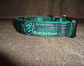 slytherin cat collar