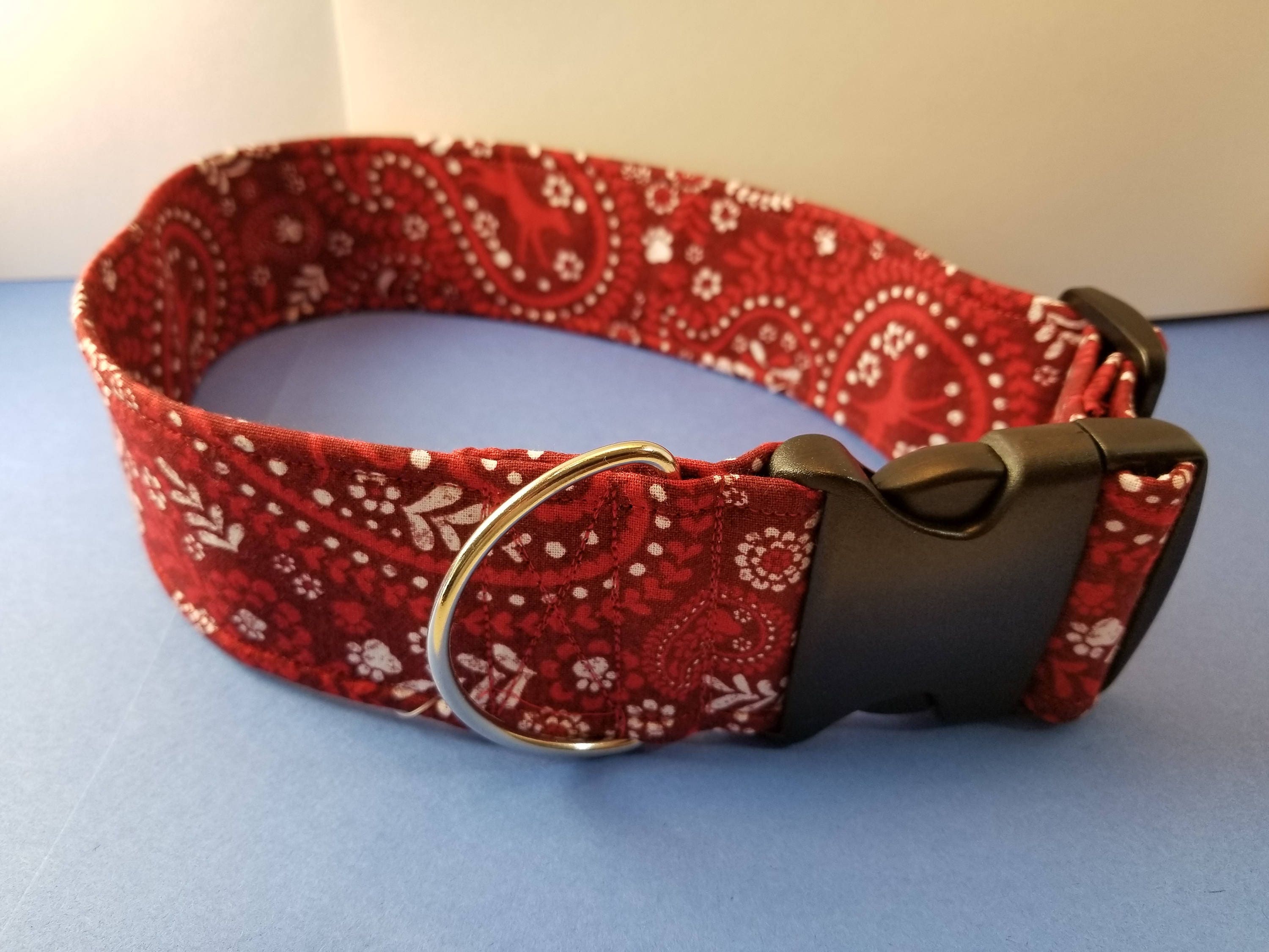 Dog Collar Fabric Collar Country Etsy