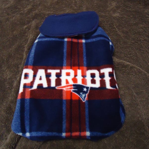 Dog Fleece Coat Puppy Coat New England Patriots Inspired Polar Fleece Dog Coat