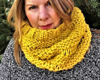 Pattern - Ladder Cowl - Chunky Knits - Pdf Pattern - Instant Download - Unisex Chunky Cowl