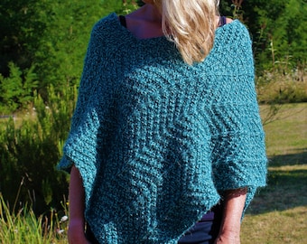 Anleitung - Seabreeze Poncho - Einfacher Poncho - Pdf Anleitung - Sofort Download - Einfacher Poncho Anleitung