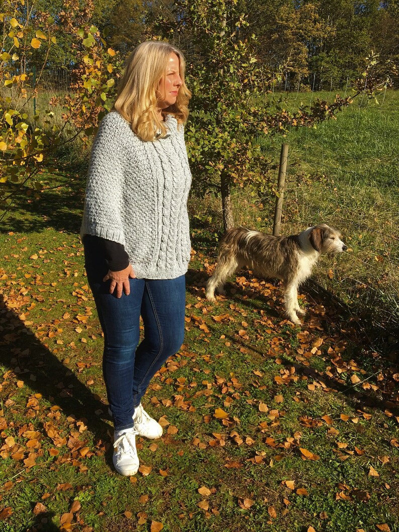 Cable Knit Instant download poncho pattern Pattern Storm Poncho Pdf Poncho Pattern