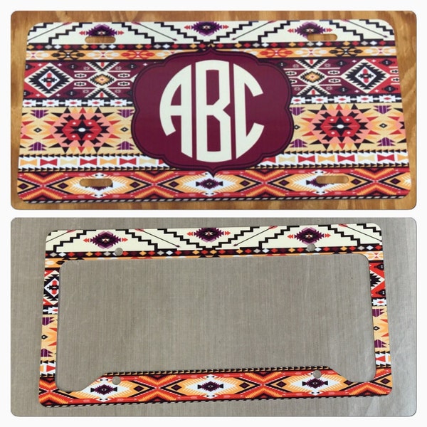 Aztec License Plate Etsy