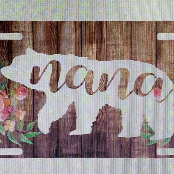 Nana bear license plate nana bear car tag nana license plate nana car tag