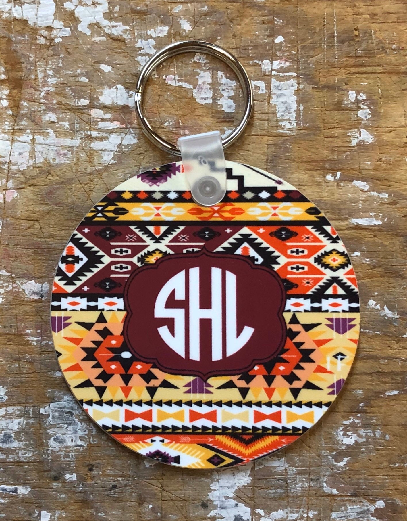Aztec Monogram License Plate: Personalized Tribal Car Tag - Etsy