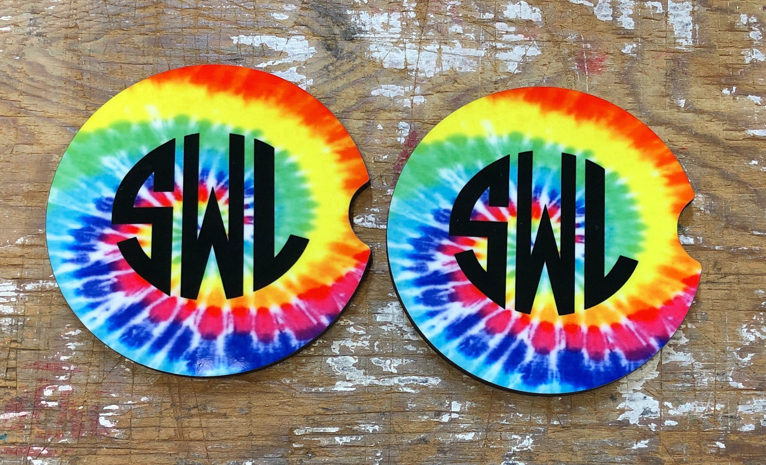 Tie Dye Monogram License Plate Personalized License Plate Tie Etsy