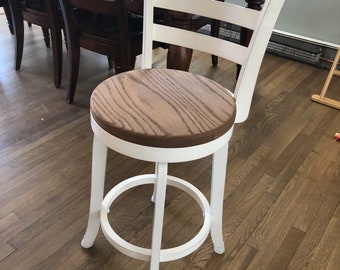 Heavy Duty Replacement Bar Stool Seats Sizes 14", 15", 16", 17", 18" and Custom sizes (SEATS ONLY) 1.5" thick oak solid