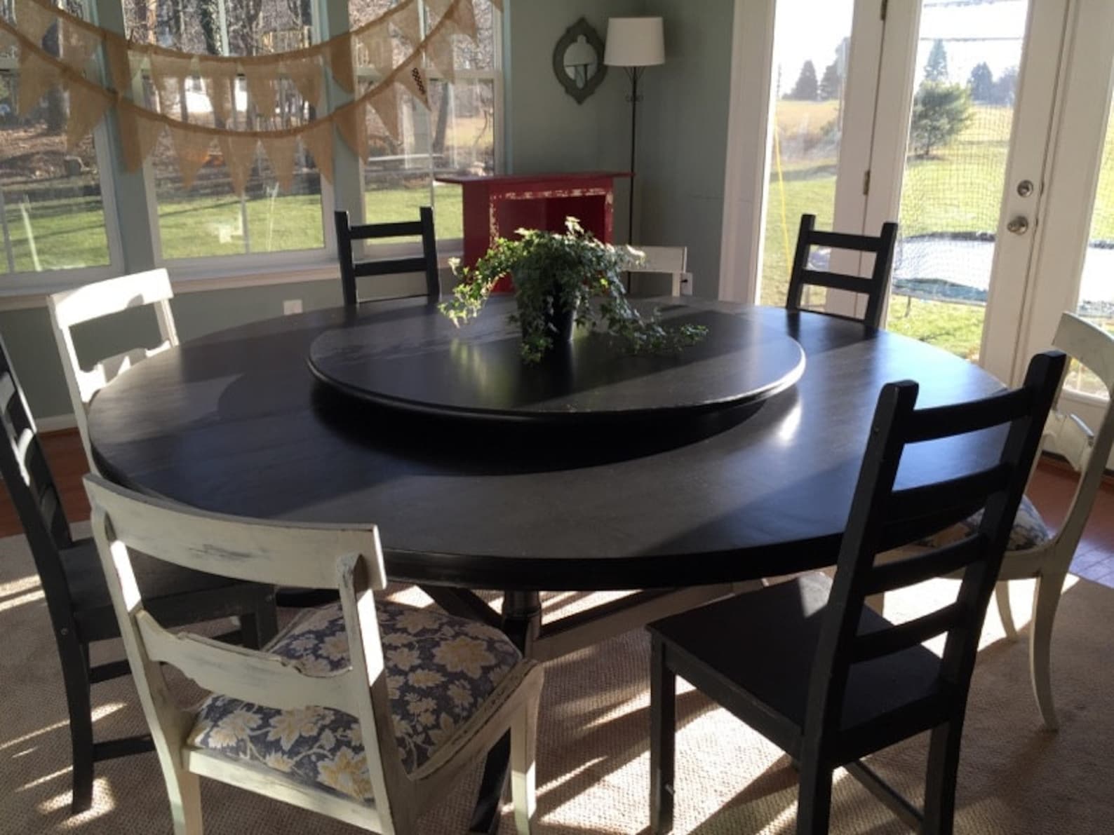 Large Wood Lazy Susan for Dining Table From 18 Inch up to Etsy