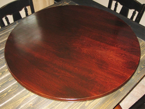 Red Mahogany Wood Lazy Susan for Table Centerpiece (Pic Stained Mahogany) 18" thru 36" and up to 48", 50", 54", 58" and even a 60 inch