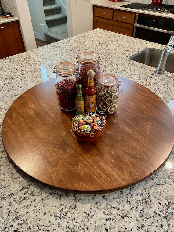 Low Profile Wood Lazy Susan for Dining Table Standard Sizes 18 Thru 38 and Large Sizes of 40 44 48 50 52 54 56 58 and 60 Etsy UK
