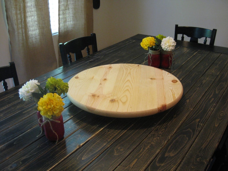 Large Wood Lazy Susan Table Centerpiece Etsy