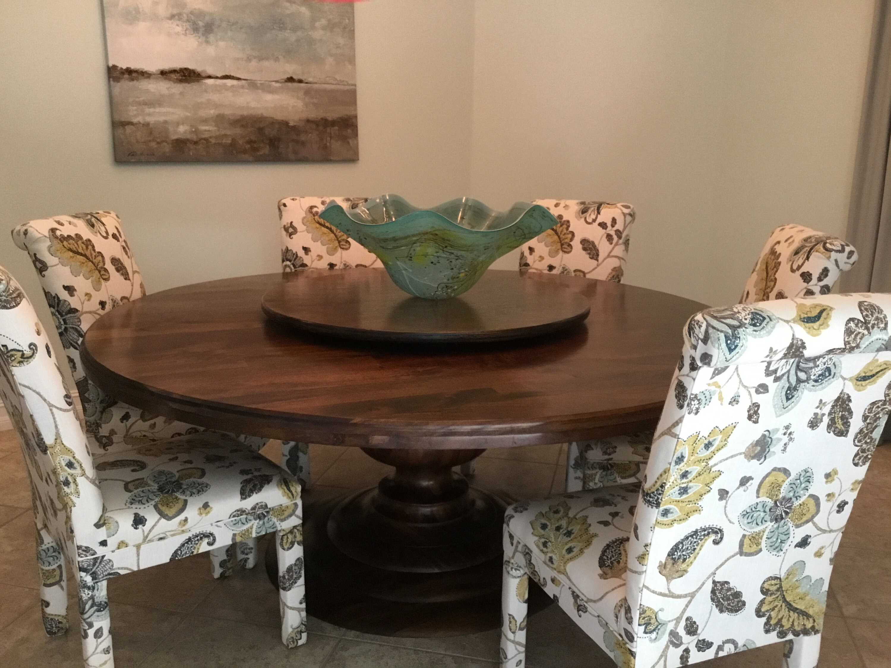 Large Wood Lazy Susan For Dining Table from 18 inch up to 60 Inch Diameter