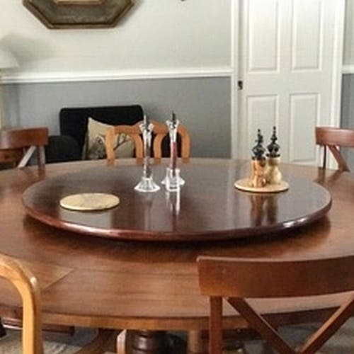 Large Wood Lazy Susan For Dining Table From 18 Inch Up To Canada Large Wood Lazy Susan For Dining Table, Round Table With Lazy Susan In The Middle