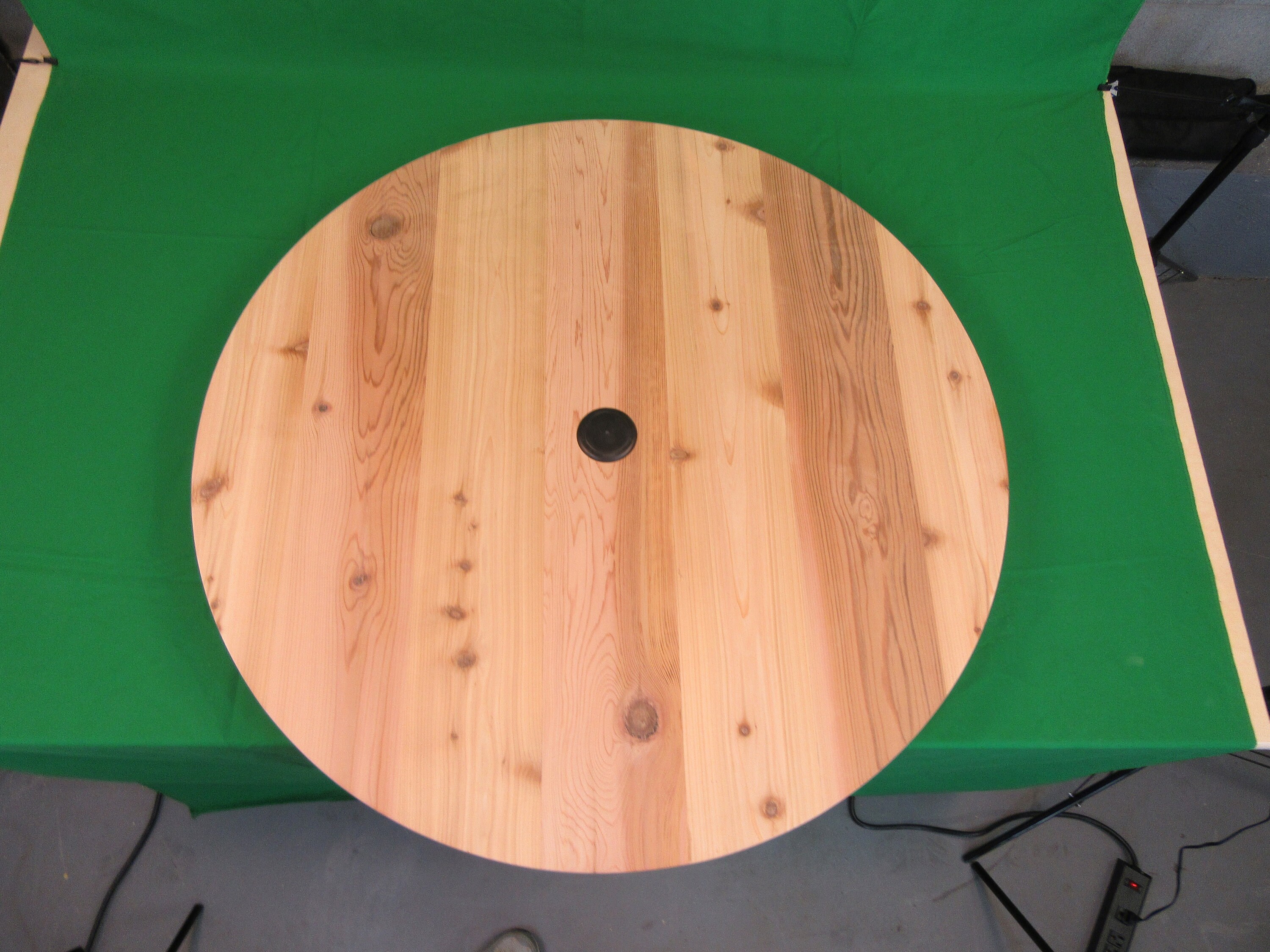 Outdoor Wood Lazy Susan for Patio Table with or Without Umbrella Hole