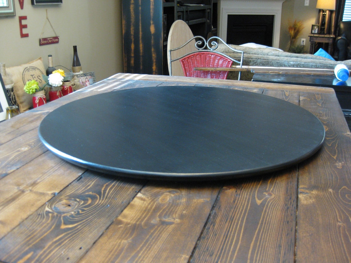 Ultra Thin Low Profile Wood Lazy Susan For Dining Table or Etsy