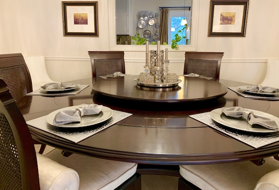 Dining room table with lazy susan deals