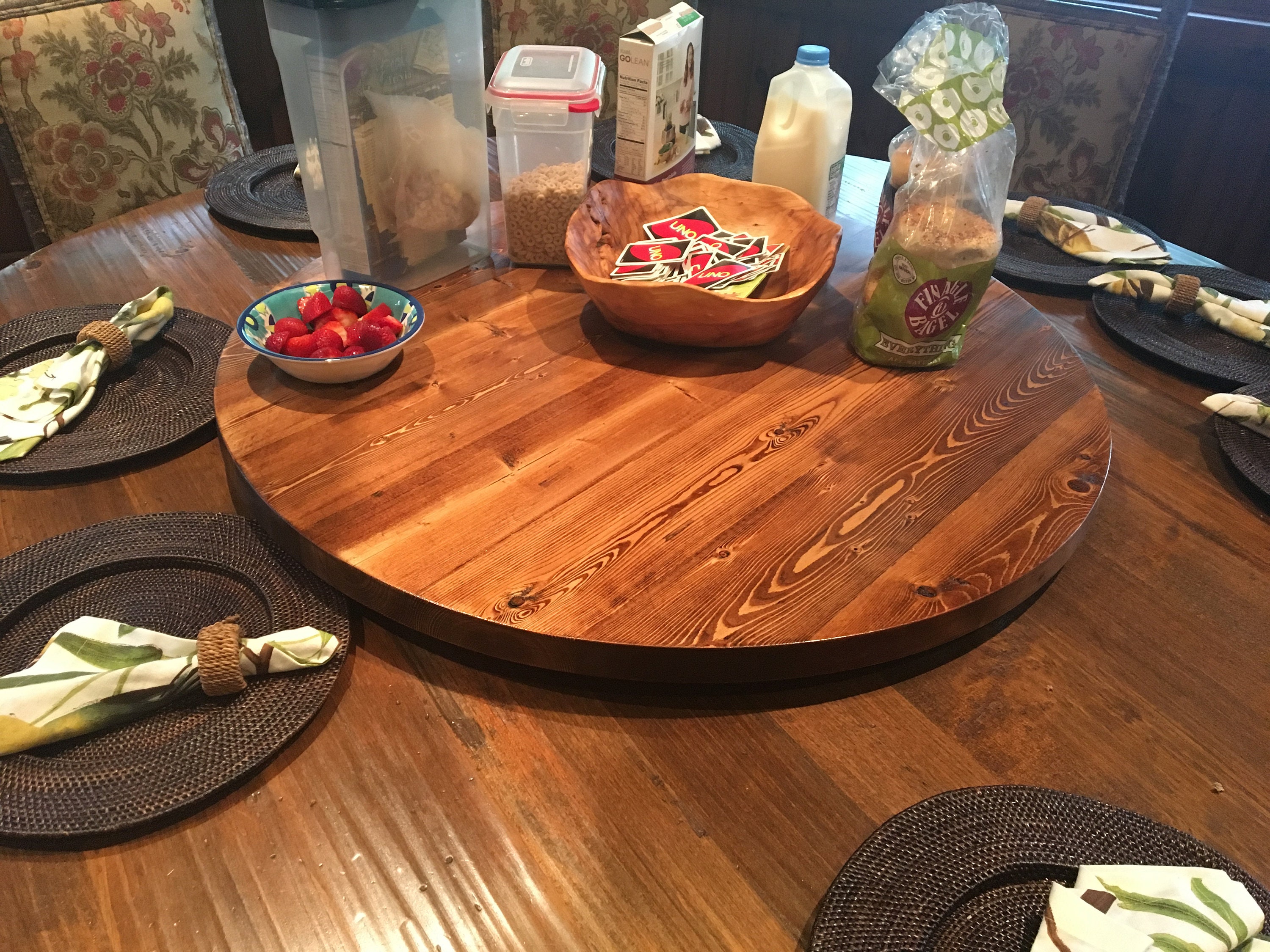 Teak Dining Table With Lazy Susan: Convenience At Your Fingertips