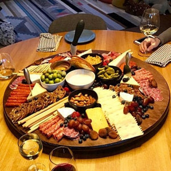 Large charcuterie Board Lazy Susan Sizes 18", 20", 22", 24", 26", 28", 30", 32", 34", 36", 38", 40", 44", 48", 50", 54", 58", and 60"