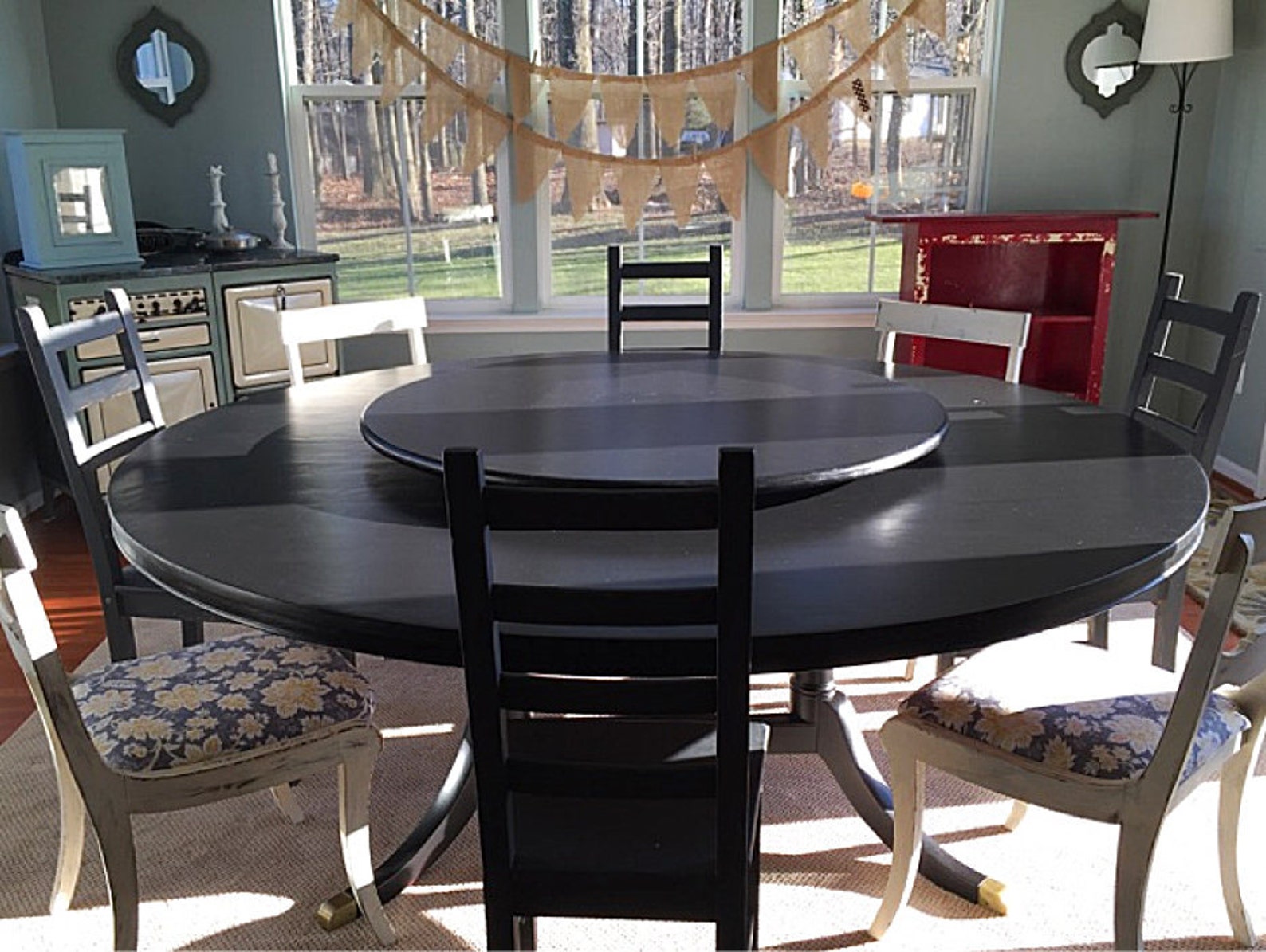 Large Lazy Susan for Large Dining Table 64 72 Etsy