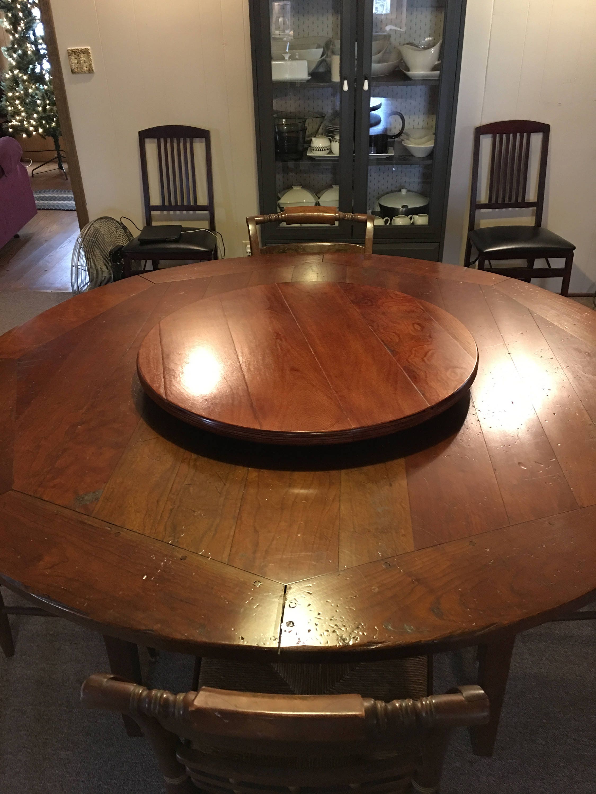 Distressed Wood Lazy Susan Turntable Any Stain Color Sizes 18 Inch Distressed Wood Lazy Susan Turntable Any Stain Color Sizes 18 Inch To 30 32 36 40 And Even Up 48