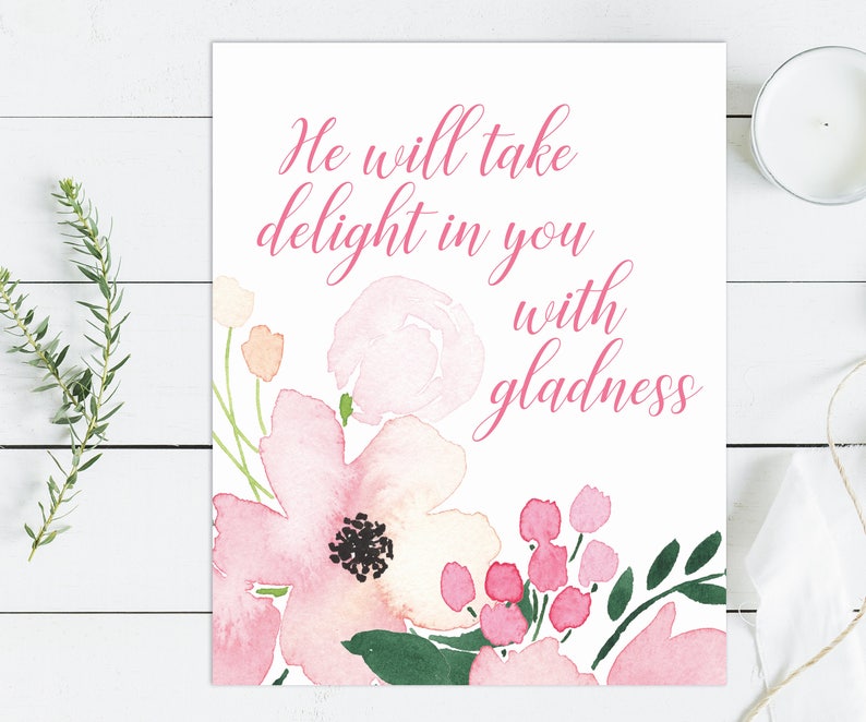 Printable Baby Girl Nursery Set/watercolor Floral Nursery Wall Art/pink ...