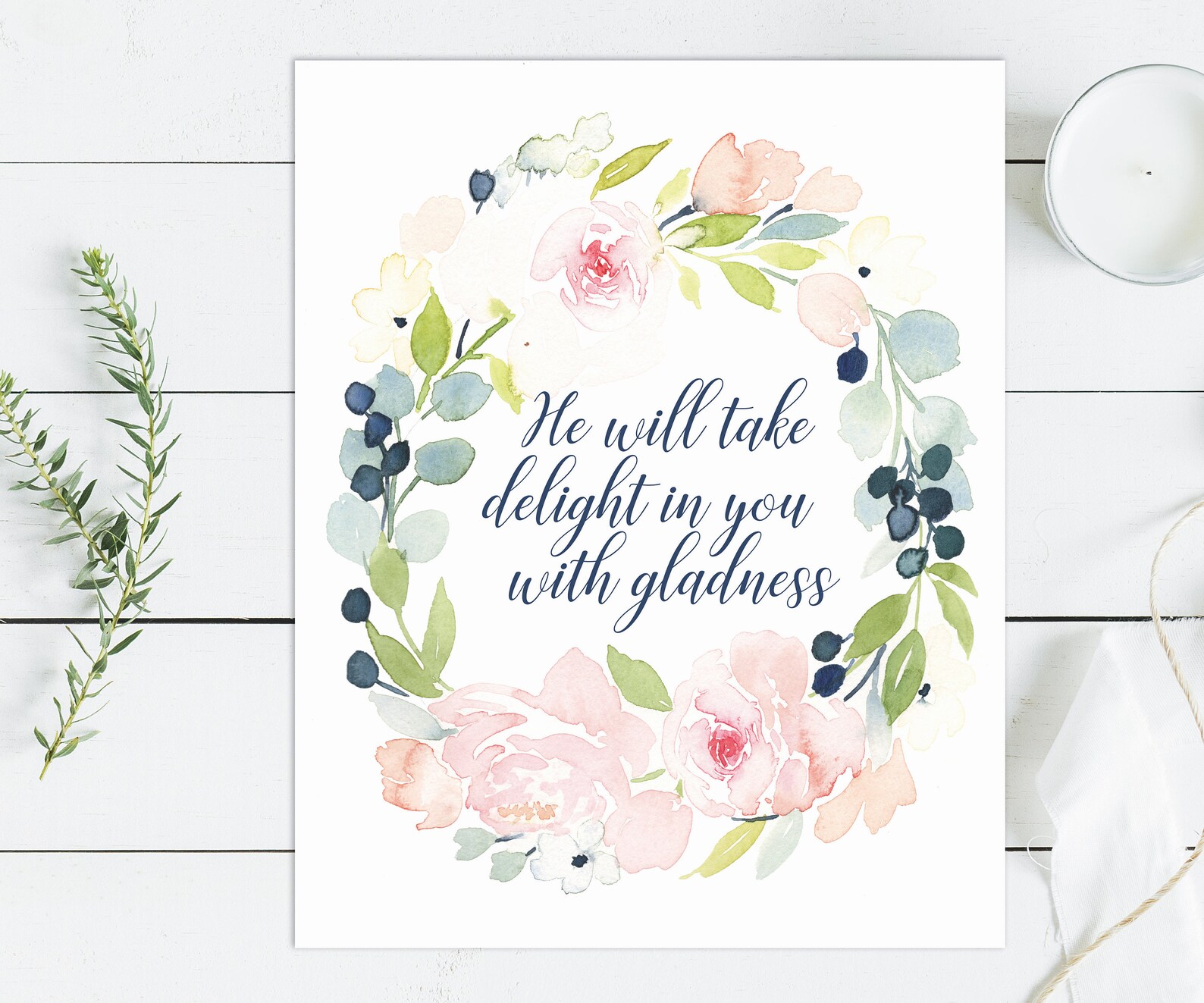 Printable Baby Girl Nursery Set/watercolor Floral Nursery Wall Art/pink ...