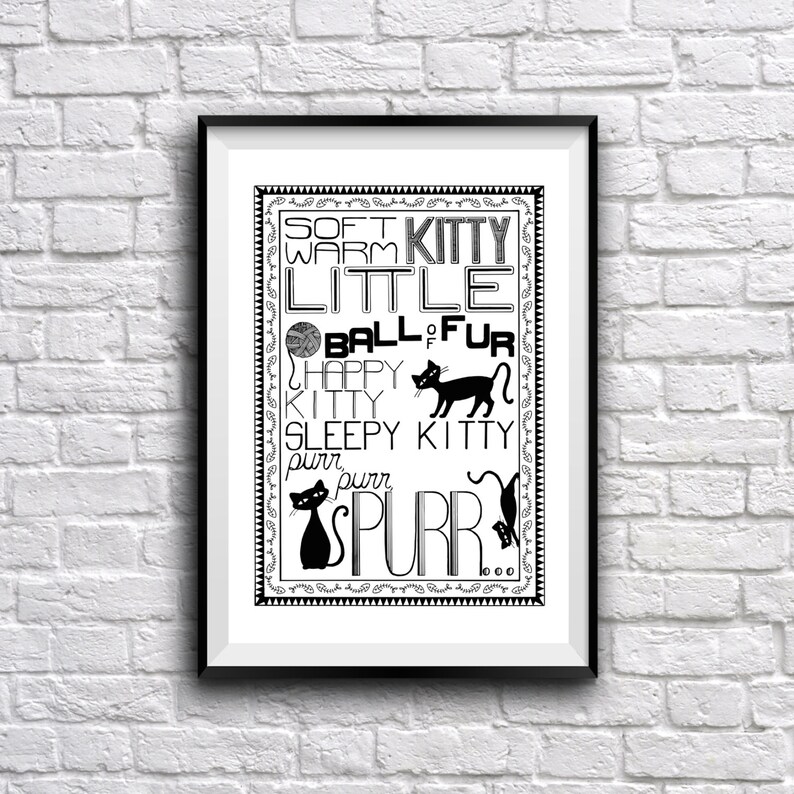 Warm Kitty Poster Soft Kitty