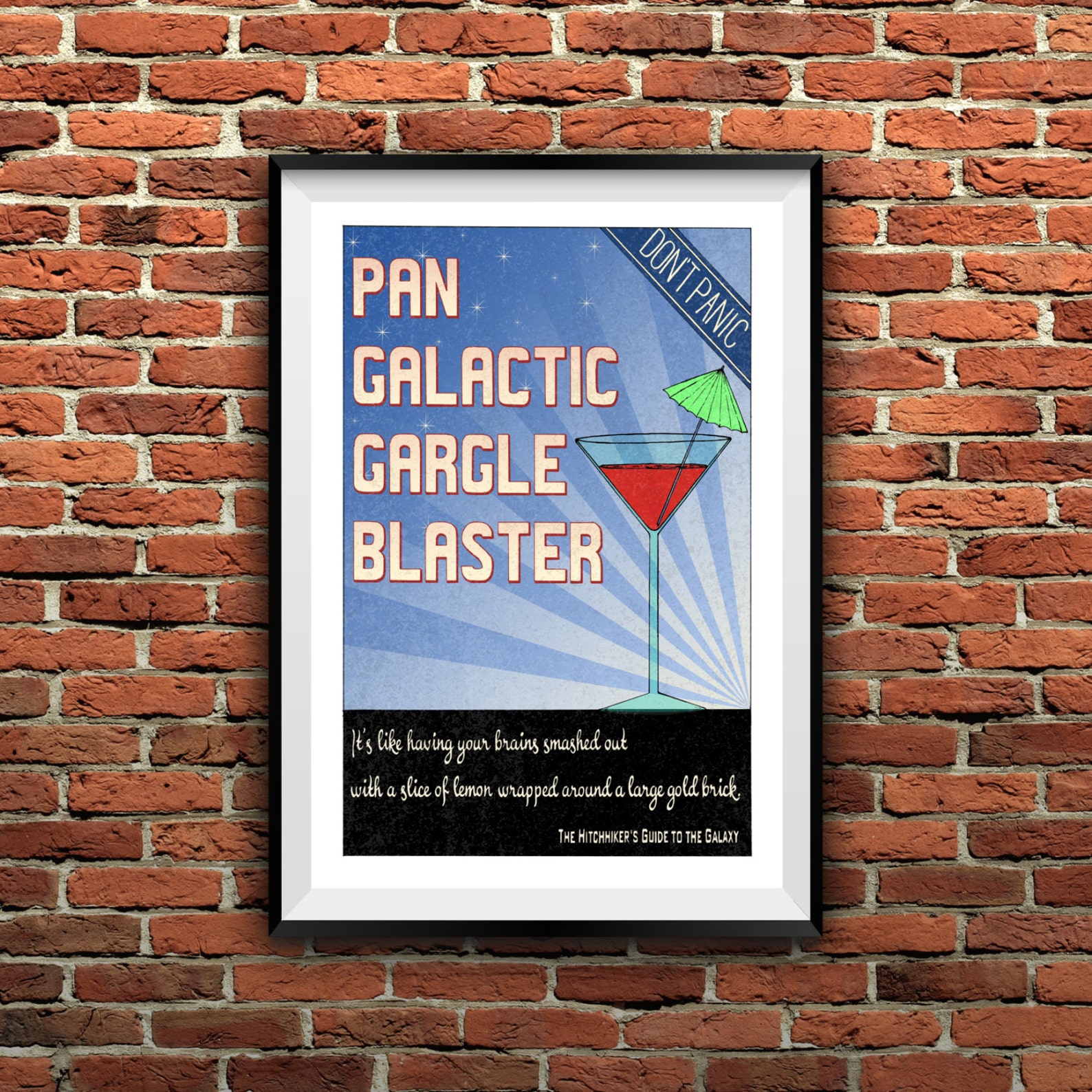 Hitchhiker's Drink Poster Etsy