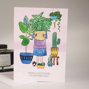 Il y a toujours de la place pour une autre plante - carte de voeux illustrée
