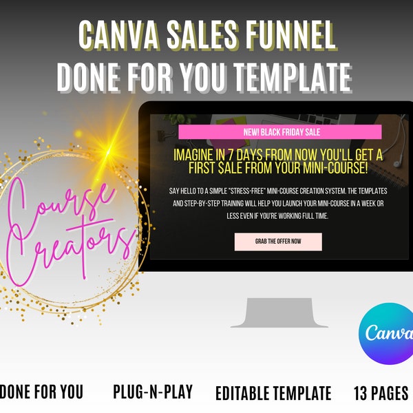 2024 sales funnel, DIY canva template landing page, canva, done for you sales funnel, sales funnel, lead pages, squeeze page