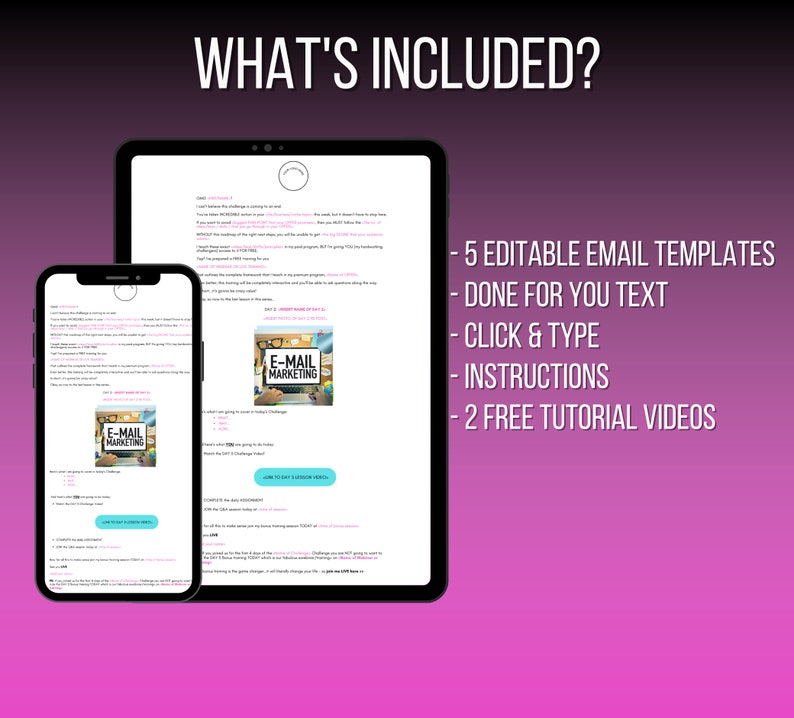 Email Template Canva, Email Marketing, Email Template Convertkit, Lead