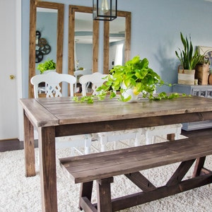 Farmhouse Dining Table, Rustic Dining Table, Wood Farmhouse Dining Table image 2