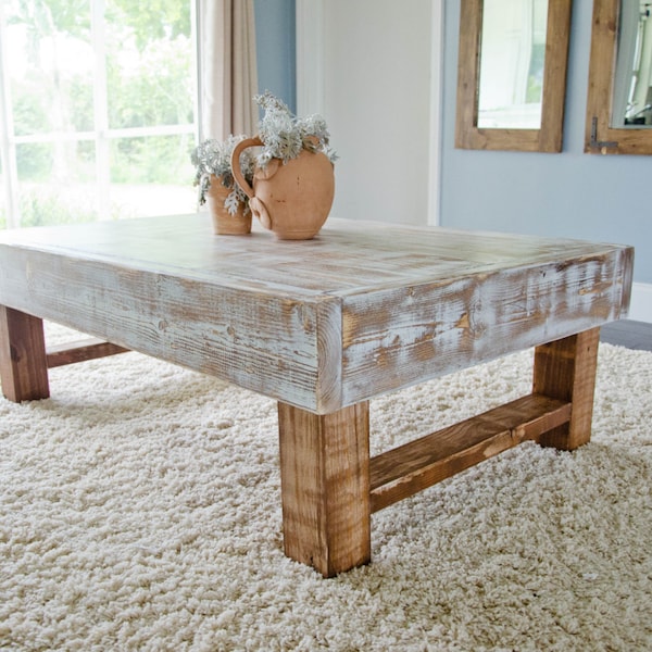 Whitewashed Table Etsy