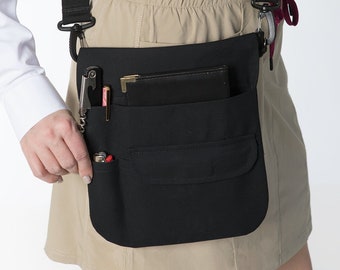 Durable 4 Pocket Money Pouch Apron w/ Adjustable Shoulder Sling & Belt   •  Made in the USA