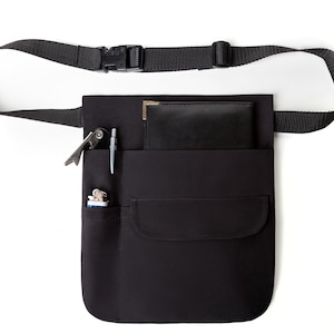 Delantal original de calidad prémium para camareros o camareras, con 4 bolsillos para dinero y cinturón de cincha ajustable. Fabricado en EE. UU.